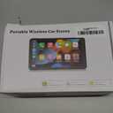 Portable Wireless with Apple CarPlay and Android Auto Screen for Car, 7" HD Touch Screen Car Stereo with Mirror Link, Bluetooth 5.2, Backup Camera, AUX, FM Transmitter for All Vehicle