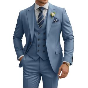 TIJOFA Double Breasted Suit Men Dusty Blue Slim Fit Suits for Men Regular Fit 3 Piece Dusty Blue Classic Wedding Elegant Prom Tuxedo for Young Teens Boys Formal Party Groom Dress M TIJOFA Double Breasted Suit Men Dusty Blue Slim Fit Suits for Men Regular Fit 3 Piece Dusty Blue Classic Wedding Elegant Prom Tuxedo for Young Teens Boys Formal Party Groom Dress M