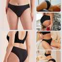FINETOO 6 Pack Womens Seamless Hipster Underwear No Show Panties Invisibles Briefs Soft Stretch Bikini Underwears (S)