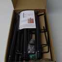 10Ft String Light Poles 4 Pack,Light Poles for Outside Lights,Outdoor with Fence Brackets Hanging Lights,Metal Stand Deck Patio Backyard