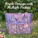 Gardening Tools, WisaKey 10 Piece Heavy Duty Purple Garden Tool Set Durable Garden Supplies Organizer Bag Garden Hand Tools Grandmother Granny for Woman Mothers