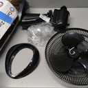 Comfort Zone Oscillating Table Fan with Adjustable Tilt, Convenient Push Button Controls, Quiet, 12 inch, 3 Speed, Desk Fan, Airflow 7.25 ft/sec, Ideal for Home, Bedroom, Dorm & Office, CZ121BK