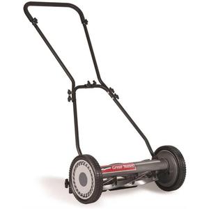Great States 815-18 18-Inch 5-Blade Push Reel Lawn Mower, 18-Inch, 5-Blade, Grey