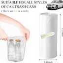 Yourkar 2Packs Trash Liner Refills (60 Count), Watertight Thickened Mini Trash Can Bags, Transparent Desktop Trash Bin Liners Garbage Bags for Cars Office Home, Car Accessories