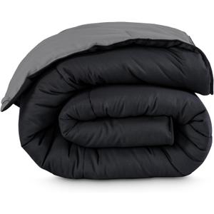 Bare Home Twin/Twin Extra Long Comforter - Reversible Colors - Goose Down Alternative - Ultra-Soft - Premium 1800 Series - All Season Warmth - Bedding Comforter (Twin/Twin XL, Black/Grey) Bare Home Twin/Twin Extra Long Comforter - Reversible Colors - Goose Down Alternative - Ultra-Soft - Premium 1800 Series - All Season Warmth - Bedding Comforter (Twin/Twin XL, Black/Grey)