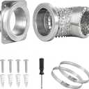 Magnetic Dryer Vent Connector Kit Airtight Seal Magnetic Dryer Vent Coupling Easy to Clean Lint Quick Connect for 4 Including a 3.3ft Save 4-6in of Space
