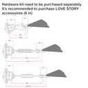 LOVE STORY 12' x 12' x 12' Triangle Sun Shade Sail Canopy UV Block Sunshade for Outdoor Patio Garden Backyard, Sand (We Make Custom Size)