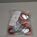 Mysit 2.5 inch Creeper Wheels Heavy-Duty M8 Threaded Swivel Caster Wheel 6 Pack, Mechanics Cart Service Cart Stool Post Mount Casters Replacement