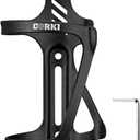 Corki Cycles Right Side Load Water Bottle Cage, Side Entry Bike Water Bottle Holder for Road & Mountain Bikes -1 Pack-Black-Aluminum Alloy