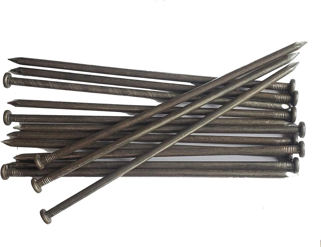 Landscape Stakes Metal Landscape Edging Anchoring Spikes, 10-Inch Length 25 Count, for Artificial Turf Stakes, Paver Edging, Weed Barrier, Timber, Carpentry, Tent and More