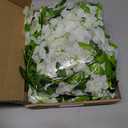 4Pcs Wisteria Artificial Flower Garland 6.9Ft White Wisteria Vine Silk Hanging Flowers Fake Rattan Floral Decor for Garden Outdoor Ceremony Wedding Arch Decoration Party Backdrop, Total 27.6Ft, White