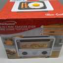 Brentwood 3 Liter Stainless Steel Mini Toaster Oven and Griddle with Timer, Adjustable Temperature, Removable Crumb Tray, and Cool Touch Handle (White)