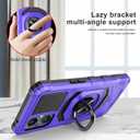 Ailiber for OnePlus Nord N20 5G Stand Case, Screen Protector-Purple | Flexible Stable Ring Kickstand Holder Military-Grade Drop Protection, Build-in Metal for Magnet Car Mount Armor Cover