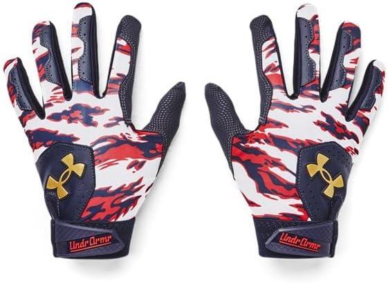 Under Armour Boys' Standard Youth Clean Up Baseball Gloves (Small, (410) Midnight Navy / / Metallic Gold)
