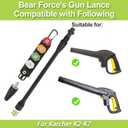 Pressure Washer Replacement Spray Wand with Turbo Nozzleand 5 Spray Tips and Belt Clip Nozzle Holder, Compatible withKar-cher K1, K2, K3, K4, K5, K6, K7 Power Washers