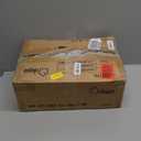 Furologee White Console Table with Charging Station & 3 Fabric Drawers, 38'' Entryway Table with Storage Shelves and LED Light for Entry Way, Industrial Display Shelf for Hallway, Foyer