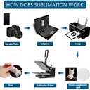 WILLBOND 24 Pieces Sublimation Ornament Blanks Pendants, Personalized MDF Sublimation Christmas Ornament Blanks Double Side for Heat Press Printing with Red String for Christmas Valentines