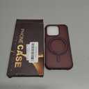Designed for iPhone 15 Pro Case with 360 Rotatable Magnetic Ring Stand [Compatible Mag-Safe] [Military Grade Protection] Translucent Matte Phone Cases for Women Men 6.1'', Wine Red