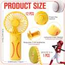 VIHOSE 12 Sets Softball Team Gifts Bulk Includes Portable Mini Handheld Fans Softball Cooling Towels and Ribbon Set for Sports Event Party Favors, Team Players, Coaches, Fans