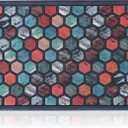 Extra Durable, Superior Absorption, Front Door Mat for Outdoor & Indoor - Welcome Mat for Entryway, Entrance, Patio, Porch - Waterproof, Non-Slip Backing, Coarse Fibers (Hive,18x30)