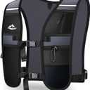 Running Vest for Women Men, Lightweight Breathable Hydration Vest with Large Compartment, Reflective Running Hydration Vest, Running Water Vest for Hiking Cycling Marathon Trail Jogging Race