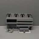 Key Holder Wall Mount, Wooden Adhesive Mail and Key Organizer with Drawer, Small Shelf, 8 Hooks, 2 Installation Methods, Gray