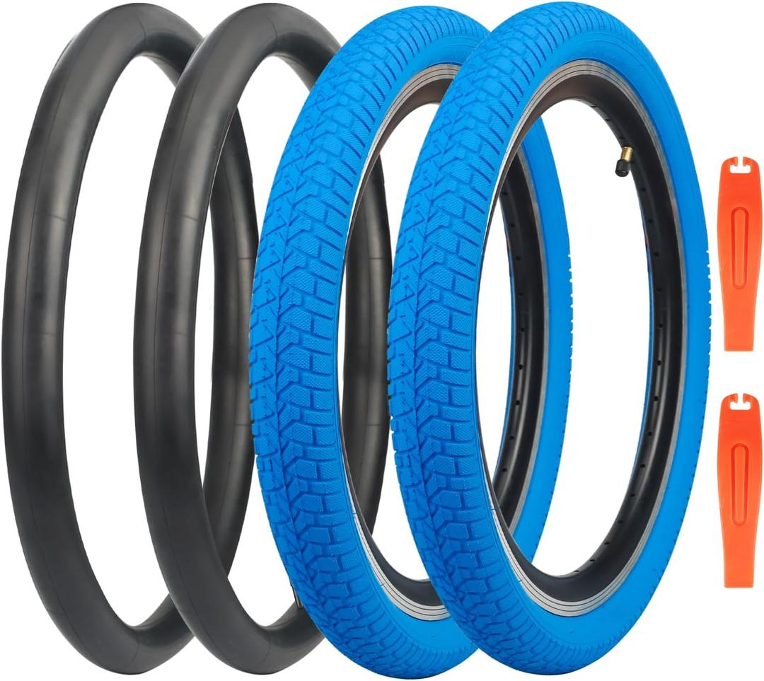 Kids Bike Tire 2 Tires and 2 Tubes 20x2.125 (57-406) Folding Tire for Kids Bikes Compatible Fits Most Kids Bikes