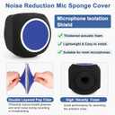 Microphone Isolation Ball, Microphone Isolation Shield Pop Filter for Microphone for Noise and Reflection Reduction, Sound-Absorbing Foam Cover for Recording Studios, Singing, Live Stream
