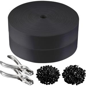 Chain Link Fence Privacy Strip, Privacy Fence, 492 ft. Fence Privacy Strip, (Includes 400 Clasps + 2 Hole Punch) BlackSuitable for Decks, patios,grates, Wire mesh and More.