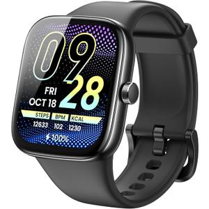 TOZO AMOLED S7 Smart Watch Bluetooth Call 1.85 Inch Ultra HD Screen,Dynamic Dials Messages Push 100+ Sports Modes,Detect Human Health Sleep Monitor with High Battery Life,Touch Function
