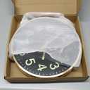 Modern 12 Inch Silent Wall Clock, Non-Ticking Quiet Sweep Movement, Premium Metal Frame, AA Battery Operated Easy to Read Decor Clock Luminous wall Clock (Light Gold)