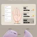 SABLUTE MAM3 Ergonomic Mouse, Rechargeable Wireless Vertical Mouse with 4 Adjustable DPI for Small/Medium Hands, Dual-Device Connectivity for Computer/Laptop,Bluetooth Mouse for Window,Mac OS,Purple