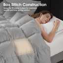 CYMULA Full Size Feather Down Comforter - All Season Dark Grey Duvet Insert, Lightweight Box Stitched, Fluffy Breathable, Ultra Soft Quiet Hotel Style with 8 Tabs(82" x 86")