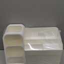 HBlife Makeup Organizer with Brush Holder for Vanity, Large Plastic Bathroom Countertop Organizer Skin Care Storage, Easy to Store Lipsticks, Nail Polishes, Perfumes, Eyeshadow Palettes, All White