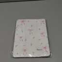 Lovmooful Compatible for iPad 5/6 (9.7-Inch,2018/2017 Model,6th/5th Generation) Case with Pencil Holder Cute Bowknot Ribbon Bow with Flower Floral Design Soft TPU Trifold Stand Protective-White&Pink