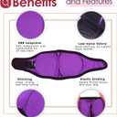 Meifsou Dog Head Wrap - Quiet Ears for Anxiety, Waterproof Dog Calming Hood, No Shake Ear Cover Snoods for Thunder, Lightning, Fireworks, Vet Visits, Polyester and SBR Diving Fabric, Purple, Small