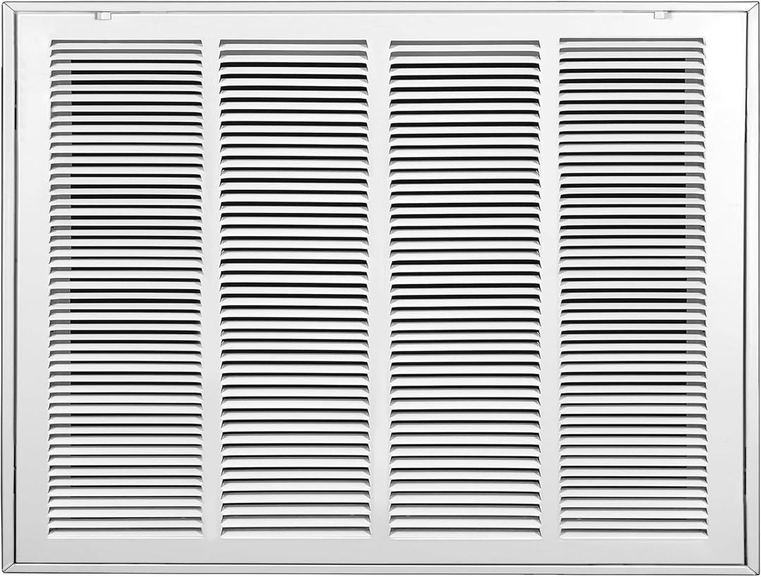 Return Air Filter Grille for 24x18 Duct Opening, Steel Return Air Grille with Removable Door for 1-Inch Filters, HVAC Vent Cover Grill for Sidewall/Ceiling, Outer Dimensions: 26 5/8"Wx20 5/8"H