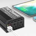 Pro Chaser 400W Car Power Inverter 12V DC to 110V AC Car Truck RV Inverter 6.2A Dual USB Charging Ports for Road Trips (USB C Adaptors Included) (Black)
