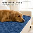 Smiry Pet Couch Covers for Dogs Washable, Non-Slip Fuzzy Couch Covers for 3 Cushion Sofa Pet Friendly, Soft Thick Furniture Protector Sofa Slipcover Mat for Dogs (Navy, 27.6" x 70.9")