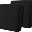 Hokway Stretch Couch Cushion Covers, 2 Piece Individual Sofa Cushion SlipcoversJacquard Sofa Seat Slipcover Set, Non-Slip Protector for Cushion (Black,Small-2PC)