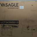 VASAGLE MAEZO Collection - Round Coffee Table, 2-Tier Center Table with Storage, Tapered Legs, Curved Transitions, 31.5 Dia. x 17.7 H Inches, Easy Assembly, for Living Room, Snow White ULCT243W14