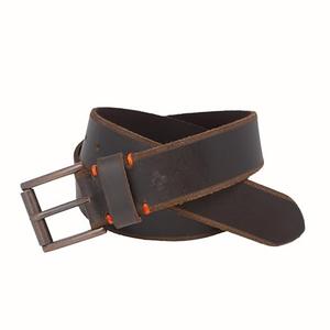 Vince Camuto Mens Jean Belt Size 42 | Dark Brown Belt - 38mm Width | Genuine Leather Belt | Brown Finish Belt Buckle