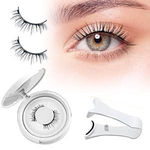 Magnetic Eyelashes With Applicator, Natural-looking, No Adhesive, No Eyeliner, Soft Comfortable Magnetic Lashes, Easy to Wear, Reusable (1Pair Eyelashes)