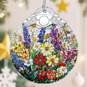 Christmas Ornament, Christmas Tree Ornaments, Keepsake Ornaments, Holiday Decor, Holiday & Xmas Gifts, Housewarming Gift, Gifts for Flower Lovers & Nature Lovers - Wildflower-Theme