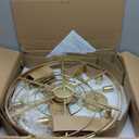 Gold Crystal Chandeliers 24” Modern Large Chandeliers Luxury 4-Tier 12 Lights K9 Crystal Round Ceiling Pendant Light Fixture Contemporary for Dining Room Foyer Staircase Living Room