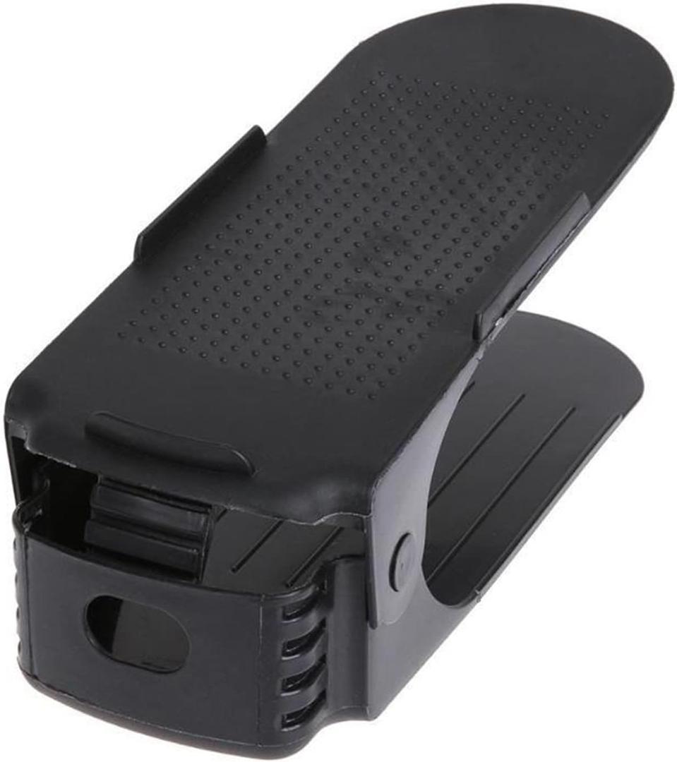 Sports Shoe Slot Adjustable Shoe Organizer Footwear Support Storage Shoe Rack Stand Space Saving Cabinet Closet Stand Shoes Warderobe Bedroom(Black Color)