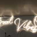 Large Good Vibes Only Neon Sign Wall Decorations, Big Neon Lights for Bedroom, LED Neon Signs for Wall Decor, Wedding, Game Room, Party, Bar Decor, Cafs, Shops, Warm White Wall Lights-5613 in