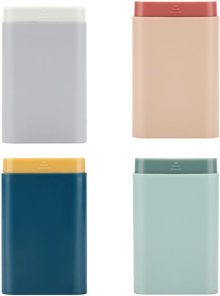 4pcs Boxes Small Pill Box Chewing Gum Container Vitamin Holder Container Carry Case Portable Case Daily Case Travel Medicine Container Sealing Container Dispenser Abs Pocket