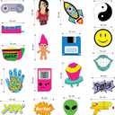 Throwback 90s Hanging Swirls - 32 Pieces - Back to the 90s Party Decorations, Supplies and Favors
