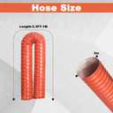 NOWBALL 2in Automotive Air Duct Hose, Length 1 Meter-3.3ft, 2" Silicone Flexible Cooling Ducting, 50mm High Heat Brake Exhaust Hose for Car, Garage, Dryer Air System